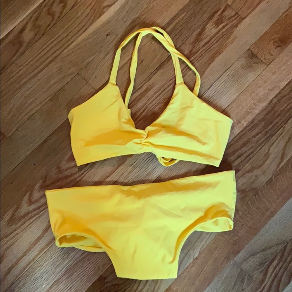 Yellow bathing suit